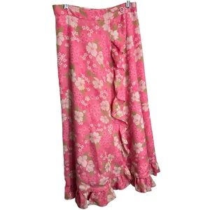 Vintage 60/70s Floral Ruffle Skirt